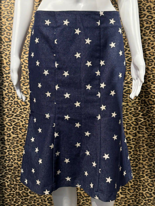 Betsey Johnson Denim Star Skirt