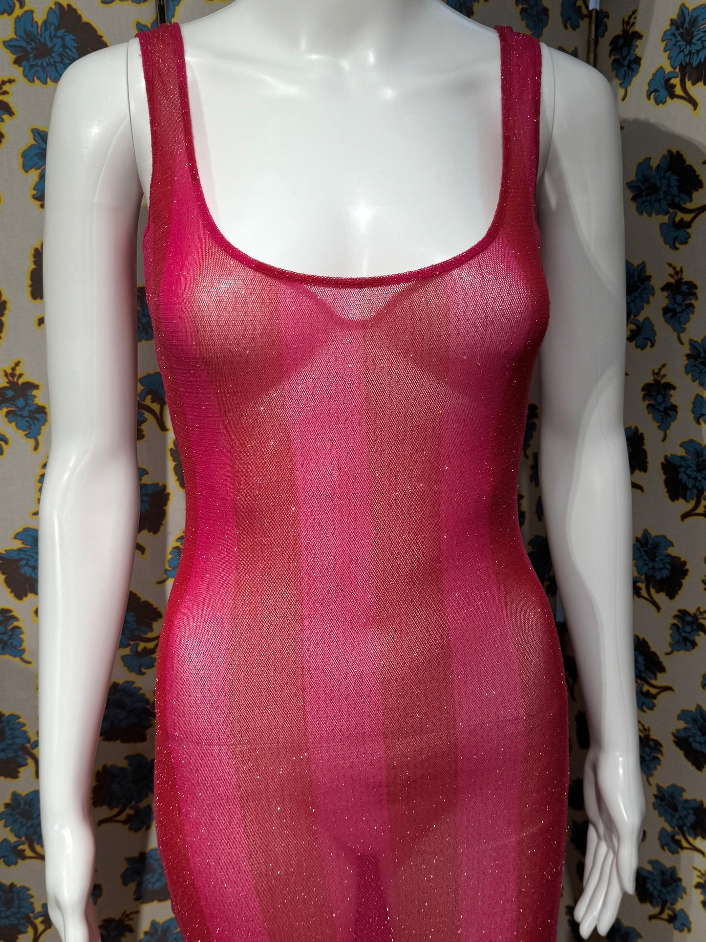 D&G F/W 2000 Pink and Red Striped Dress