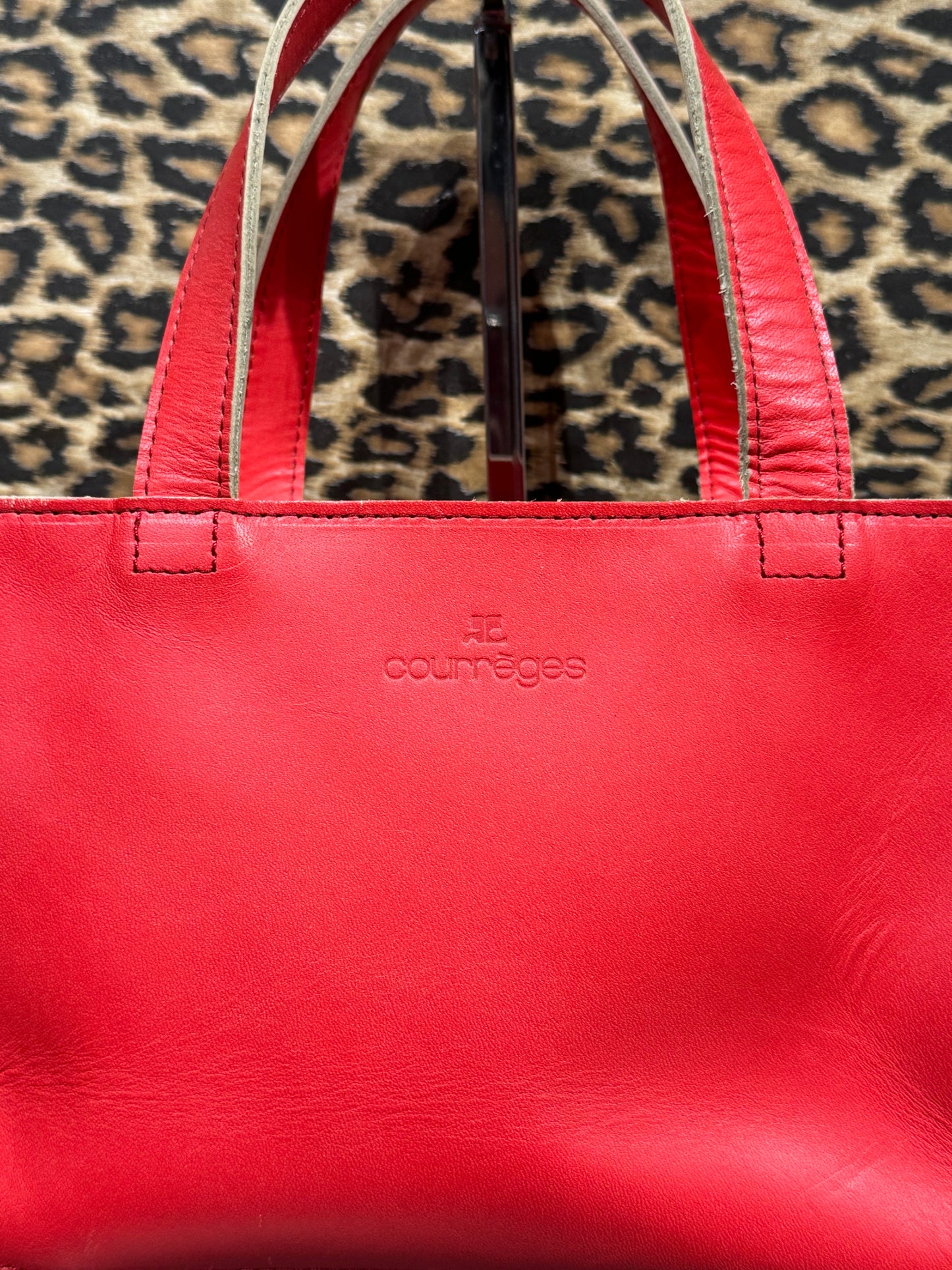 Courrèges Red Leather Mini Bag