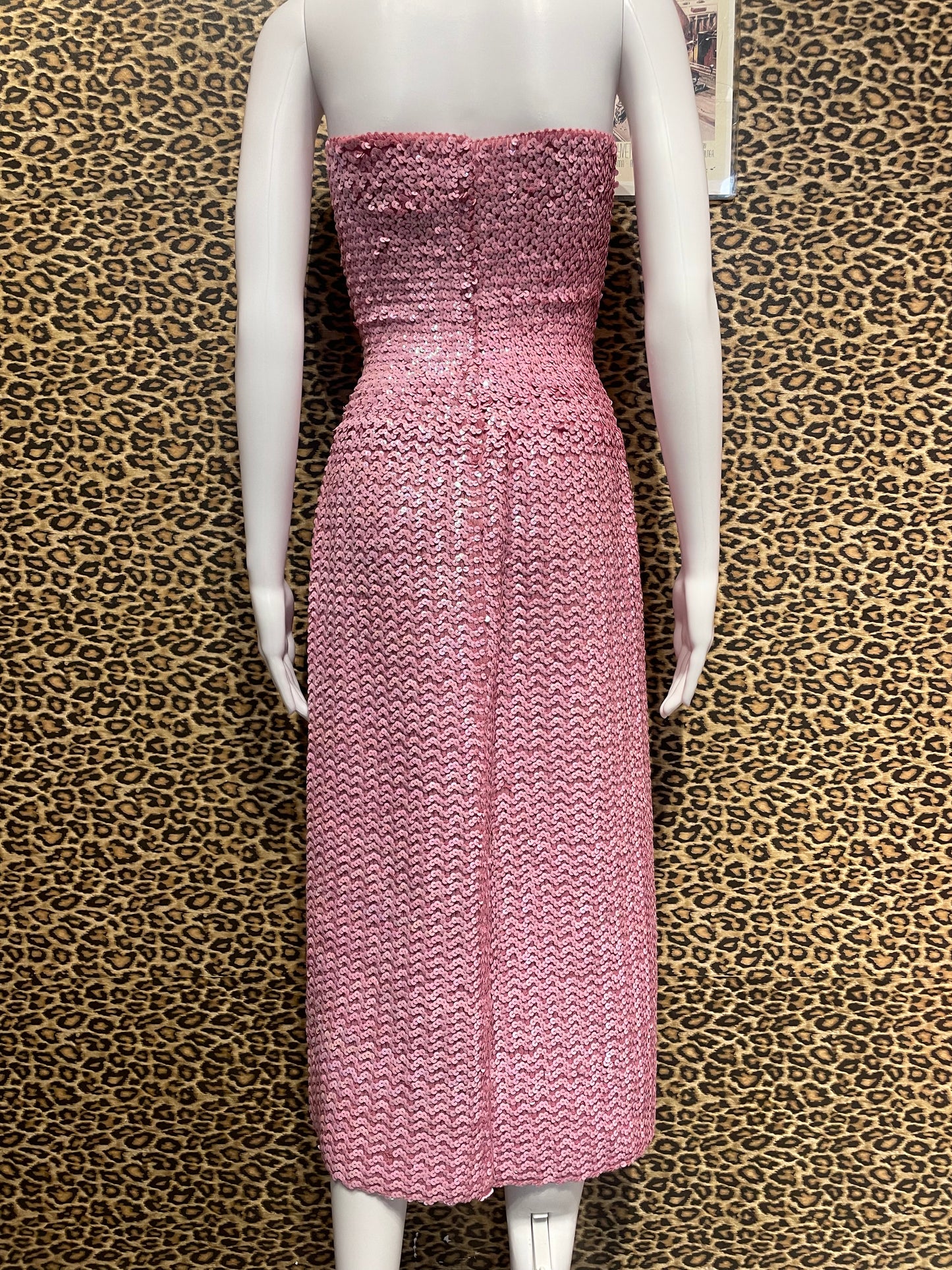 1990’s Pink Sequin Strapless Dress