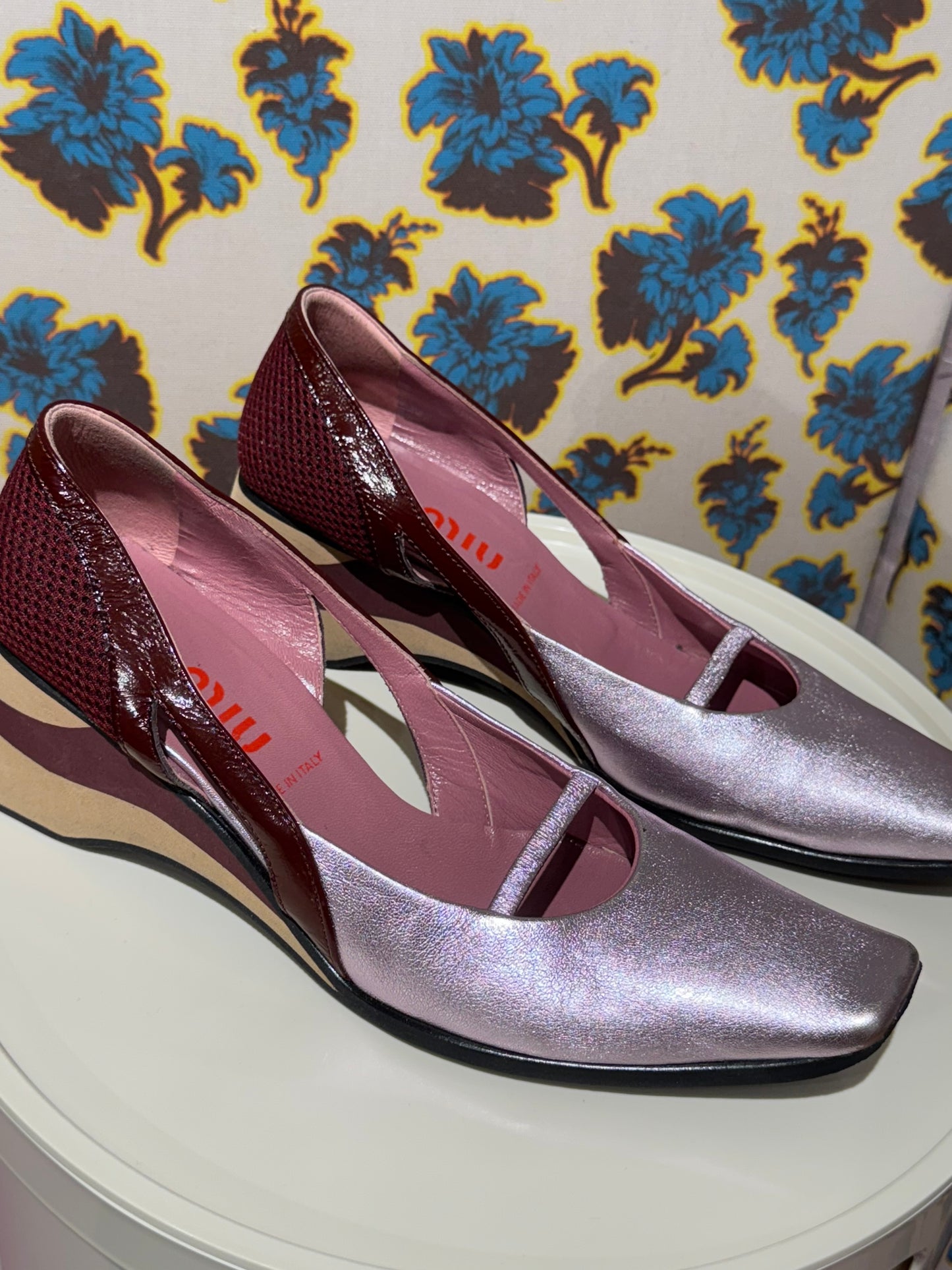 Miu Miu S/S 2000 Metallic Wedge