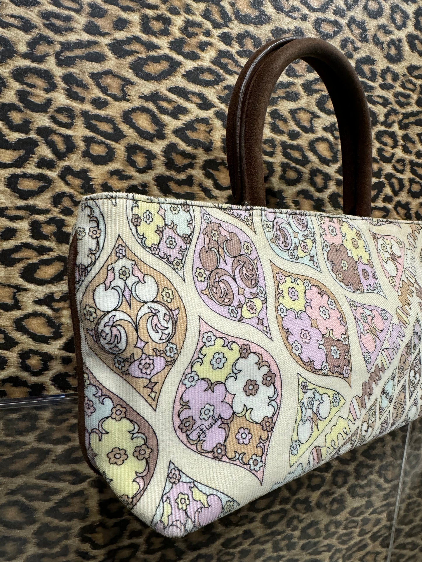 Emilio Pucci Corduroy Mini Tote