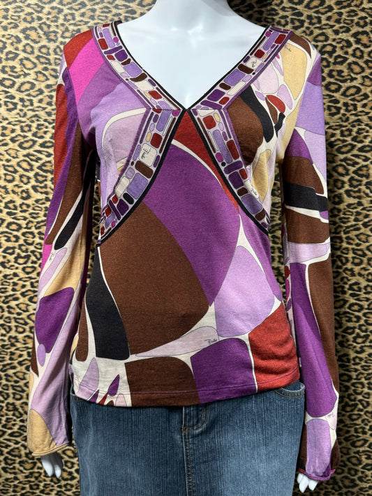 Emilio Pucci Purple Wool Top