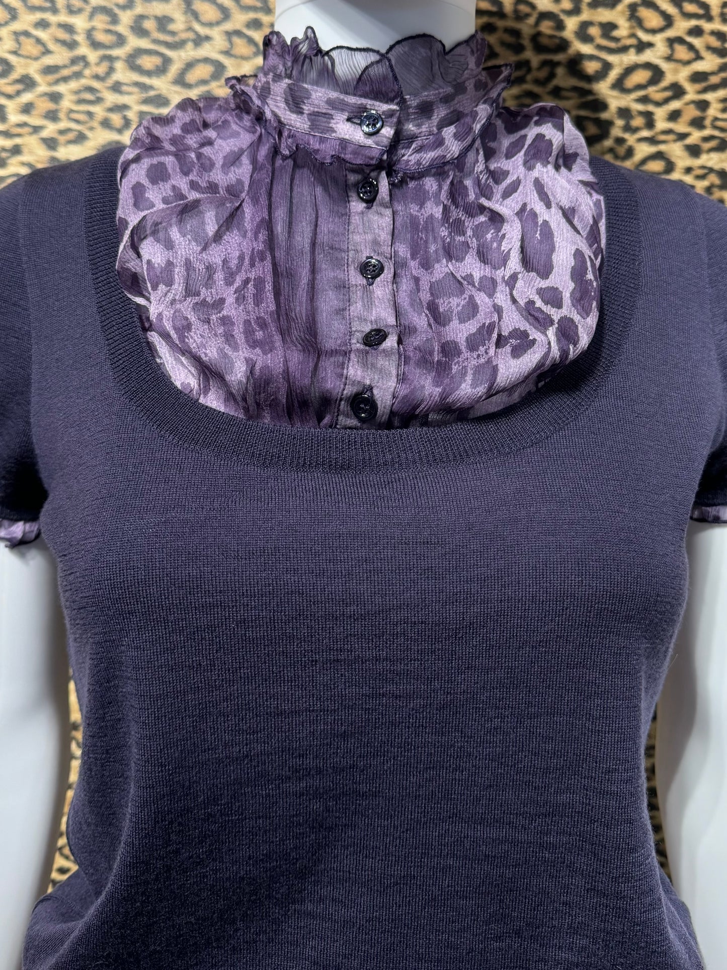 Moschino Cheap & Chic Purple Knit Top