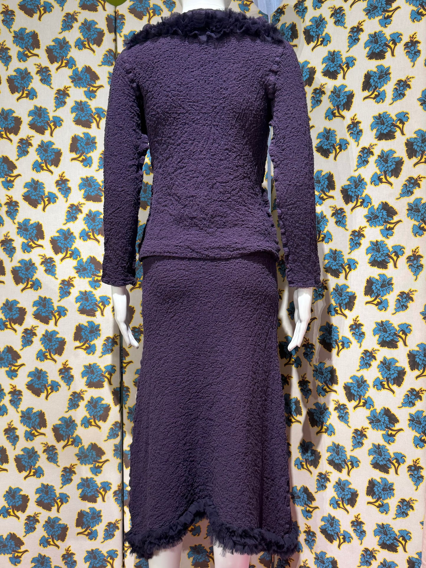 Issey Miyake Me Purple Skirt Set