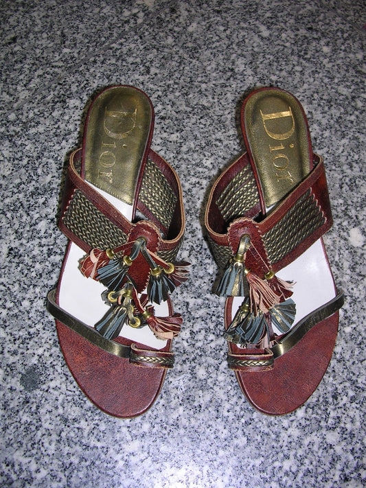 Dior Tassel Sandals 37