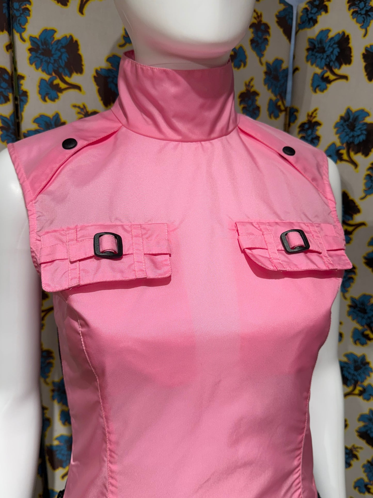 Miu Miu S/S 2000 Pink Nylon Vest