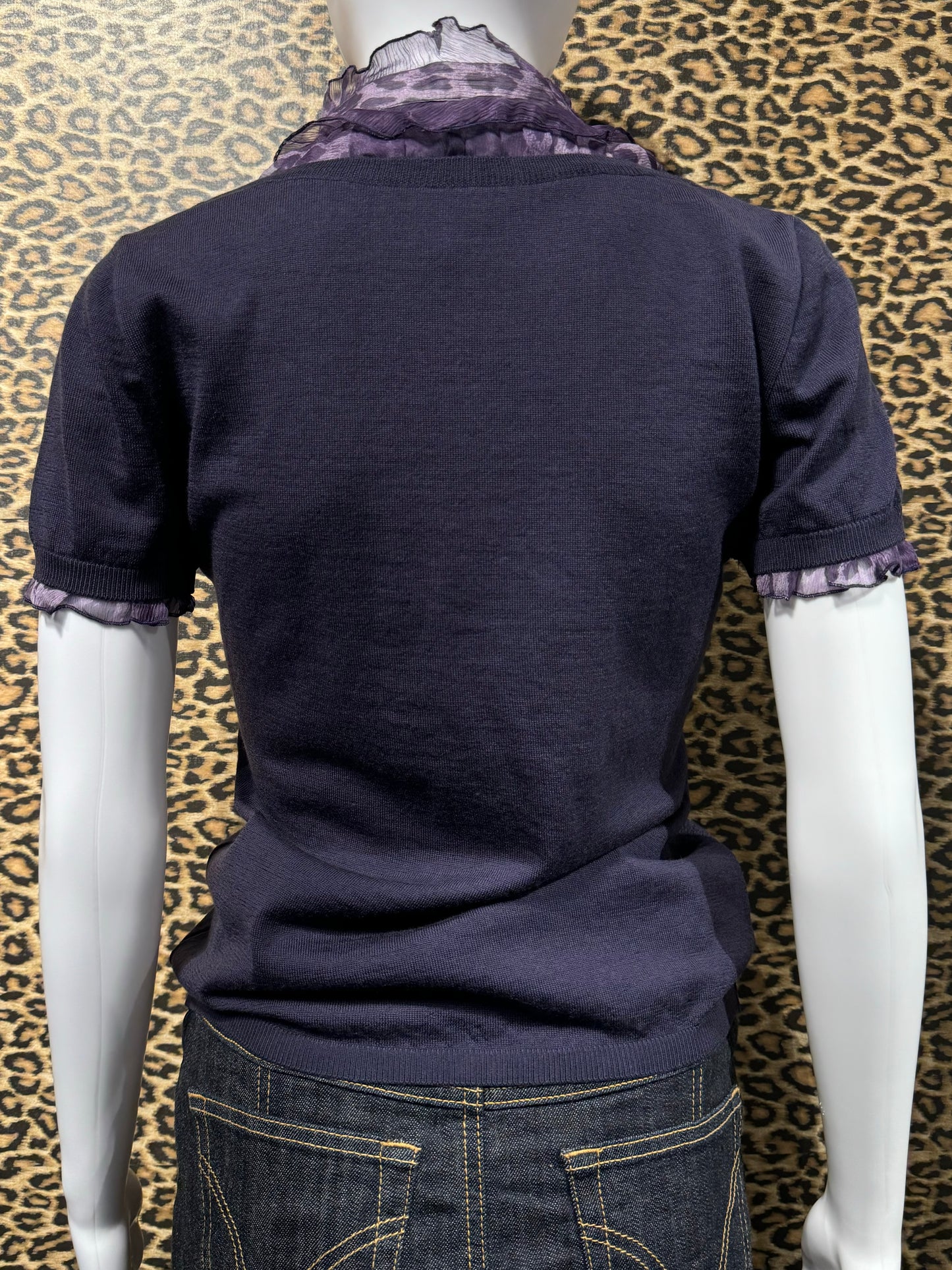 Moschino Cheap & Chic Purple Knit Top