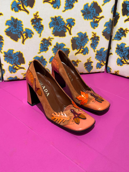 Prada F/W 1999 Leaf Pumps