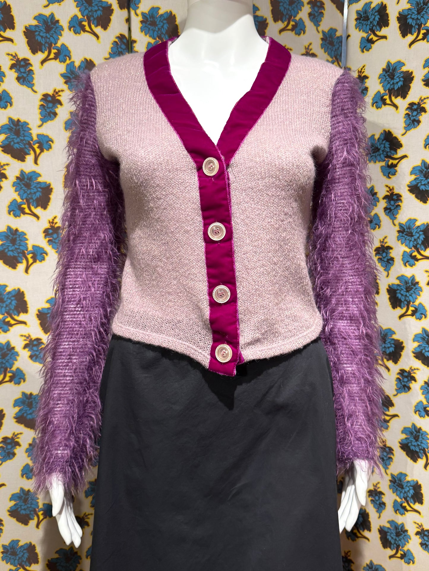 Voyage Passion Purple Mohair Cardigan