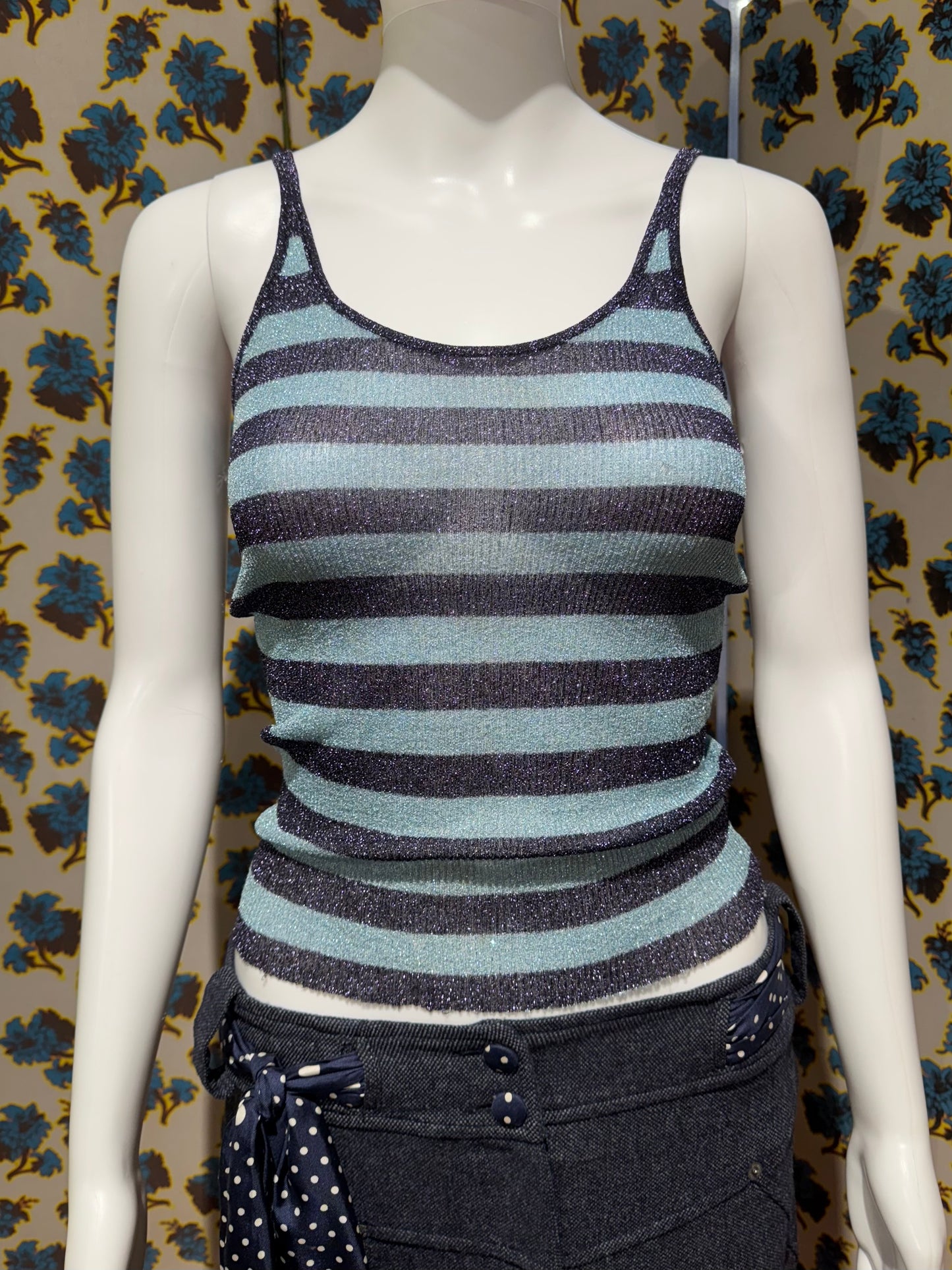 Dolce & Gabbana F/W 2000 Blue Striped Tank