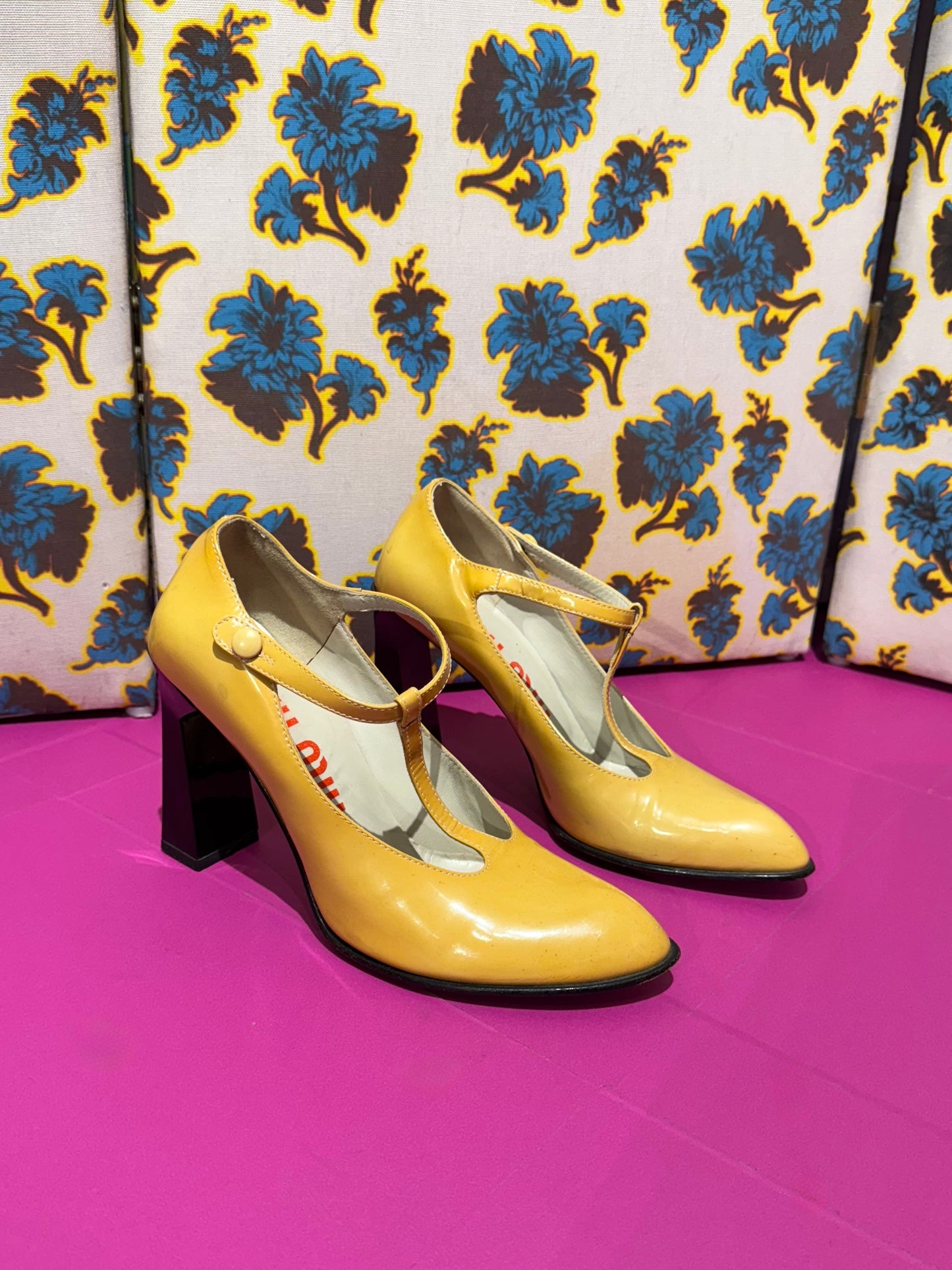 Miu Miu F/W 1998 Yellow Mary Jane’s
