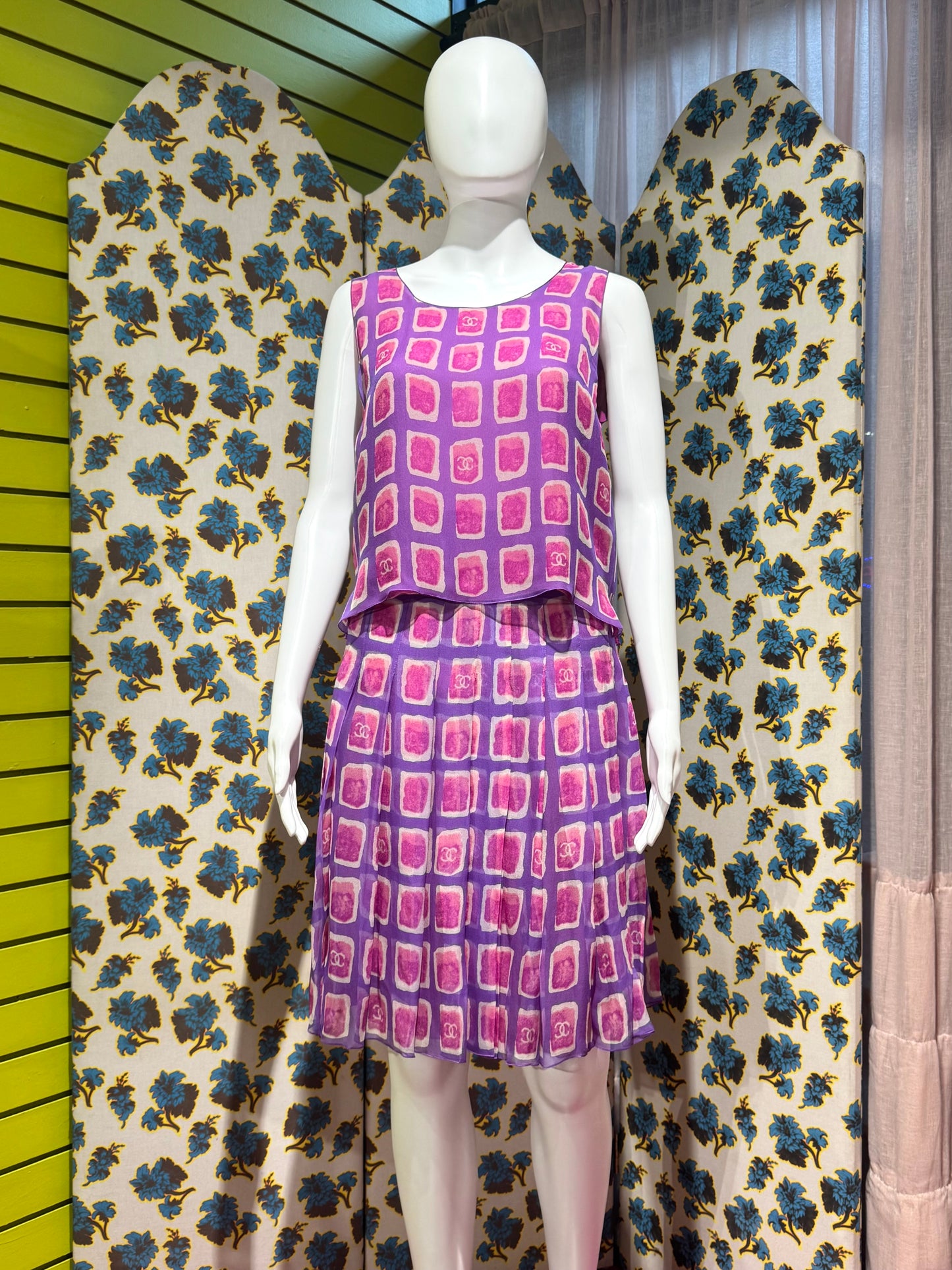 Chanel S/S 2001 Watercolor Skirt Set