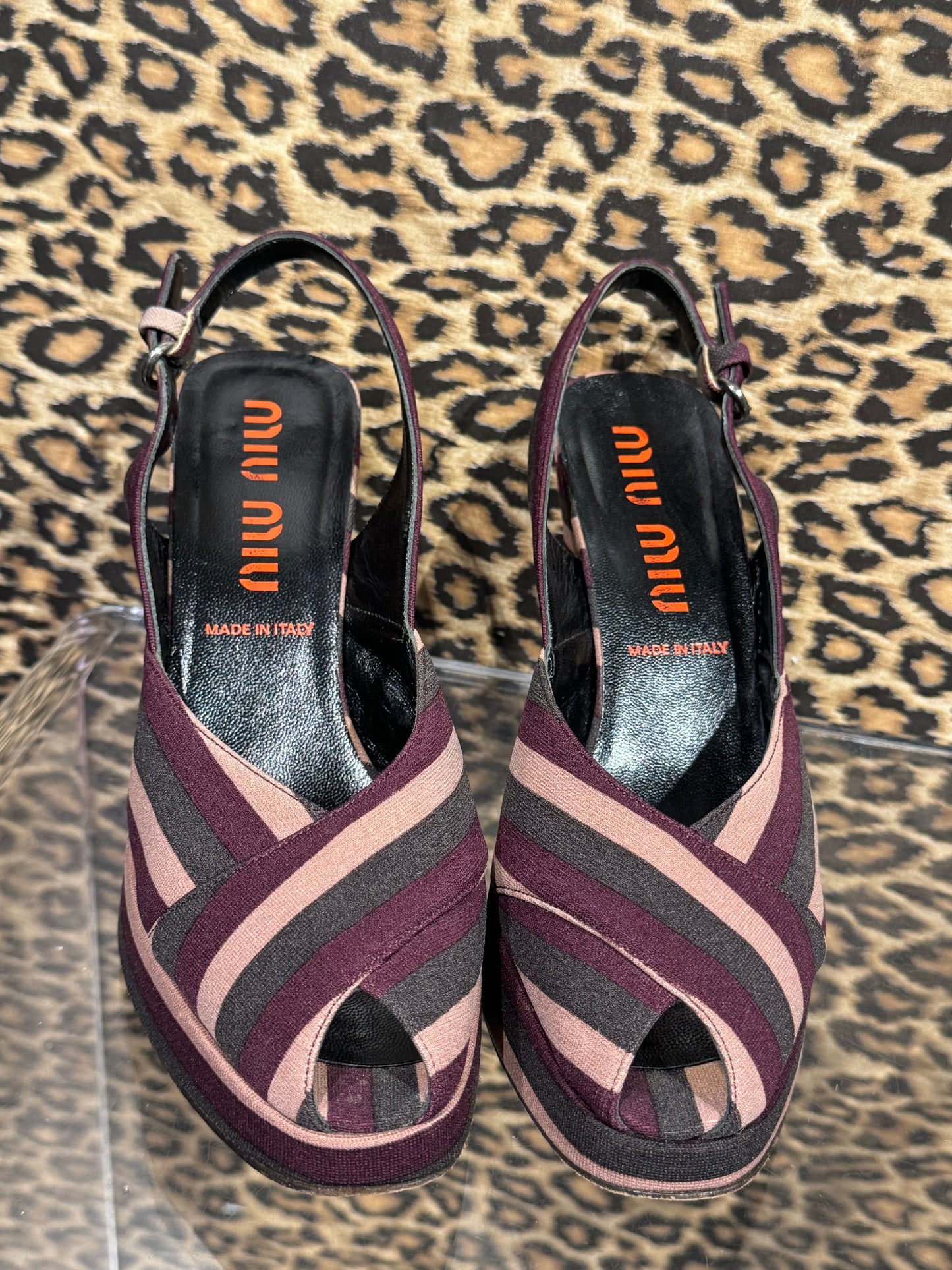 Miu Miu F/W 2000 Striped Pumps 38