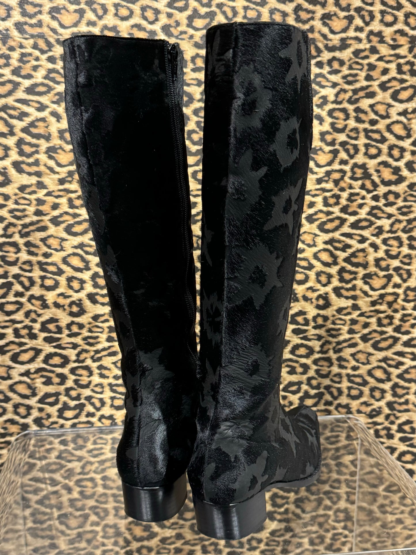 Charles Jourdan Pony Hair Boots 6.5