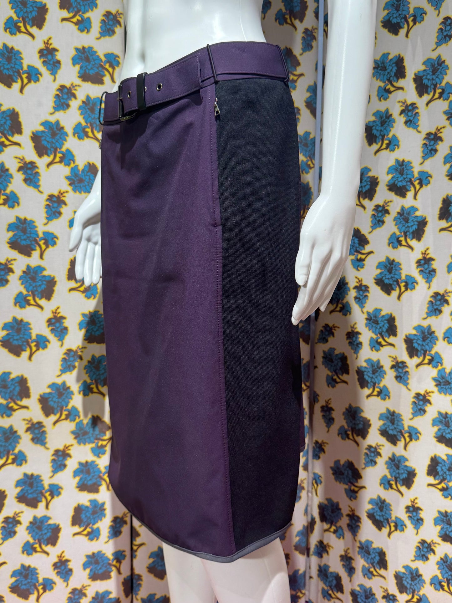 Prada Sport Purple Belted Skirt
