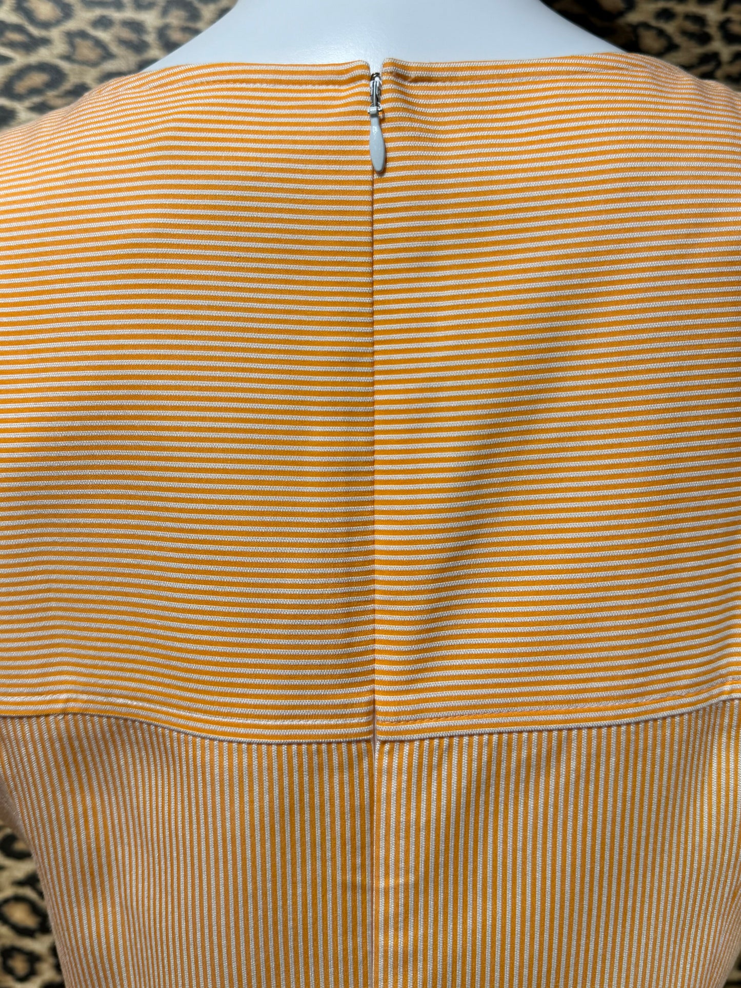 Courrèges Orange Striped Dress