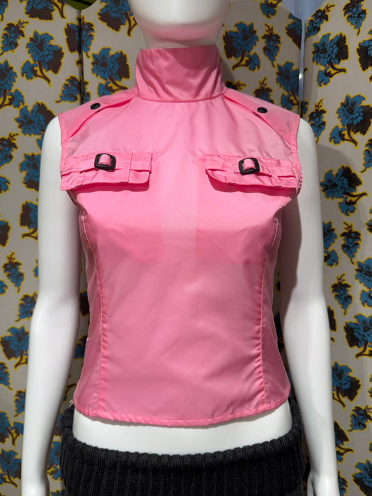 Miu Miu S/S 2000 Pink Nylon Vest