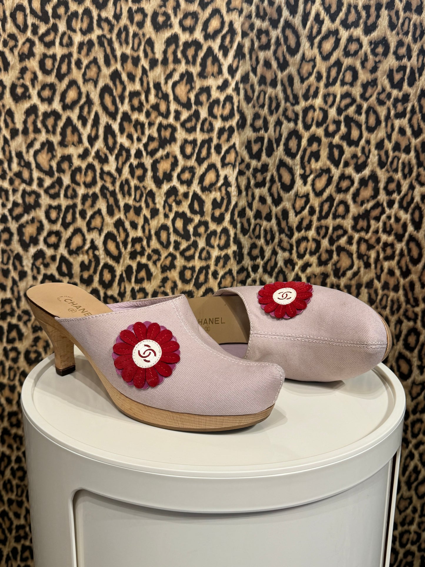 Chanel Pink Clogs 37