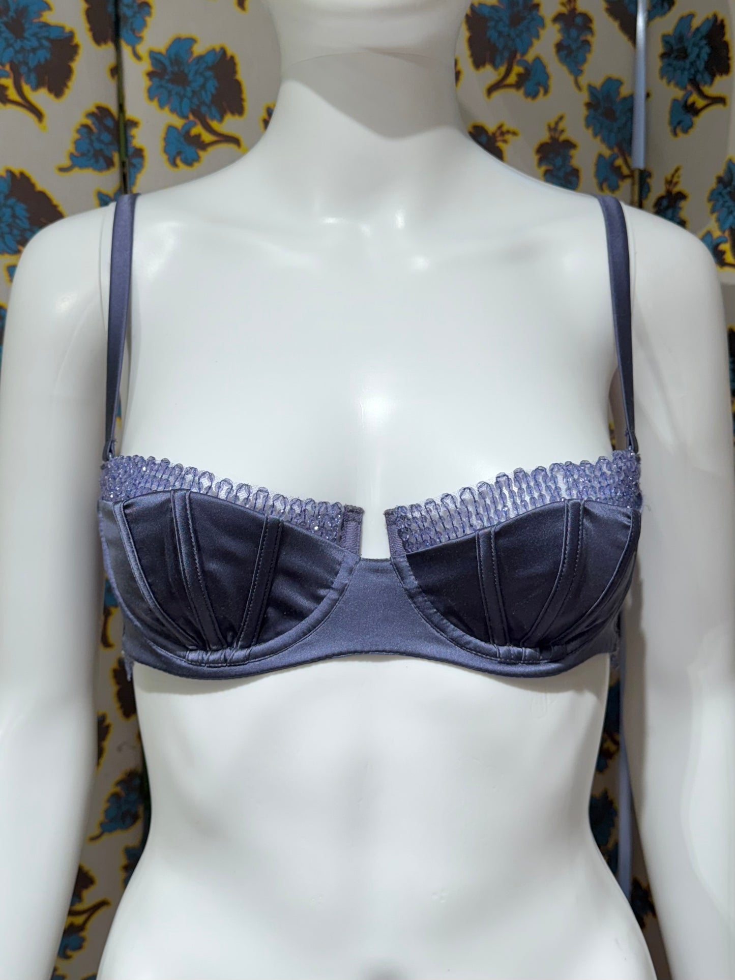 La Perla Periwinkle Beaded Bra