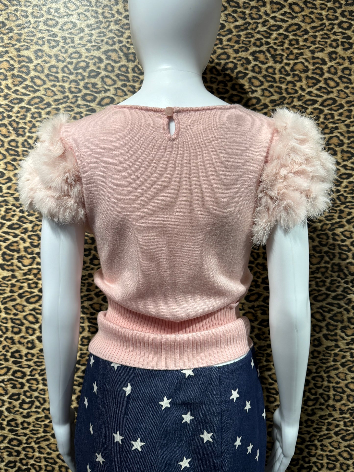 Courrèges Pink Rabbit Fur Knit