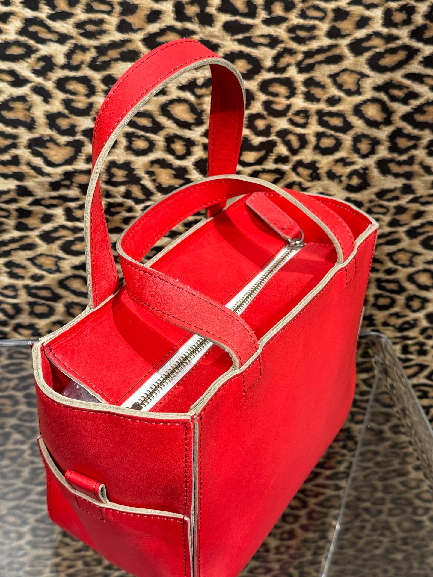 Courrèges Red Leather Mini Bag