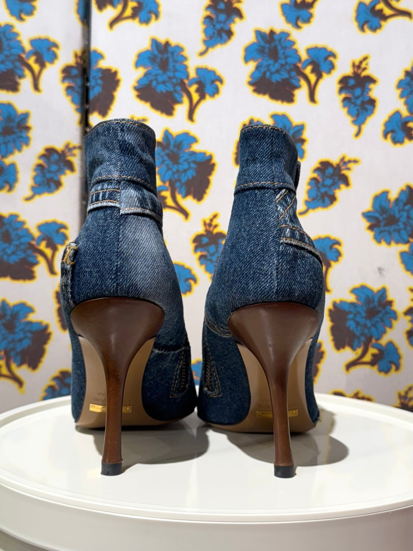 Dolce & Gabbana F/W 2001 Denim Booties 40