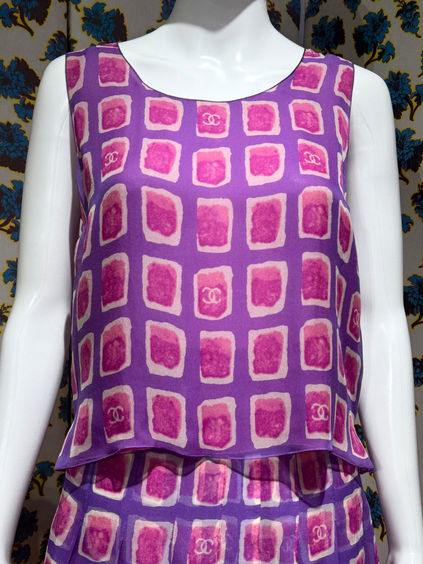 Chanel S/S 2001 Watercolor Skirt Set