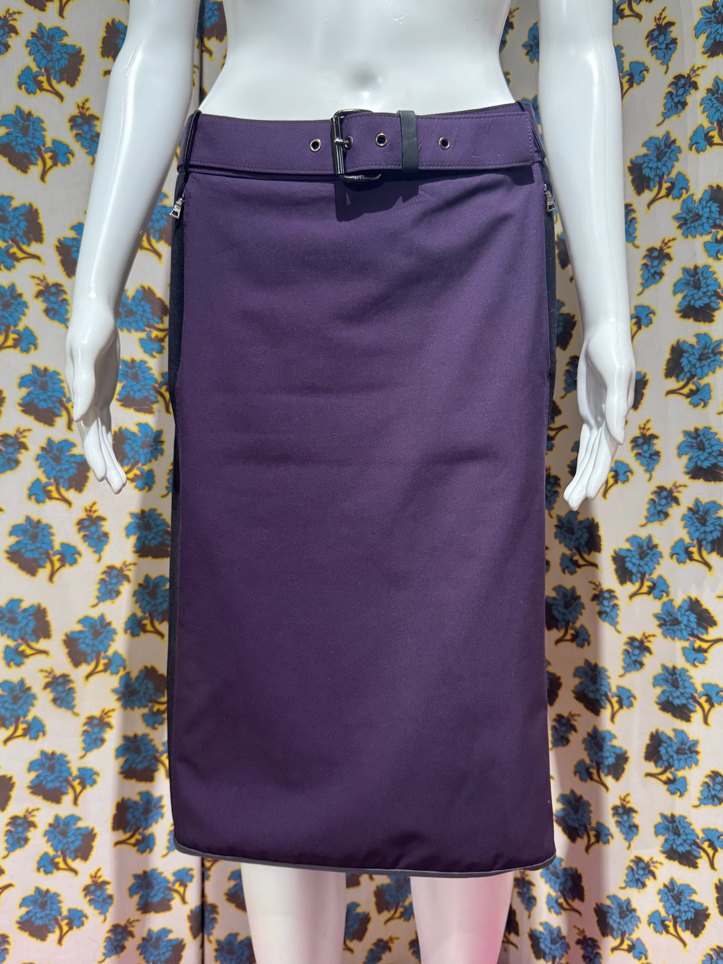 Prada Sport Purple Belted Skirt