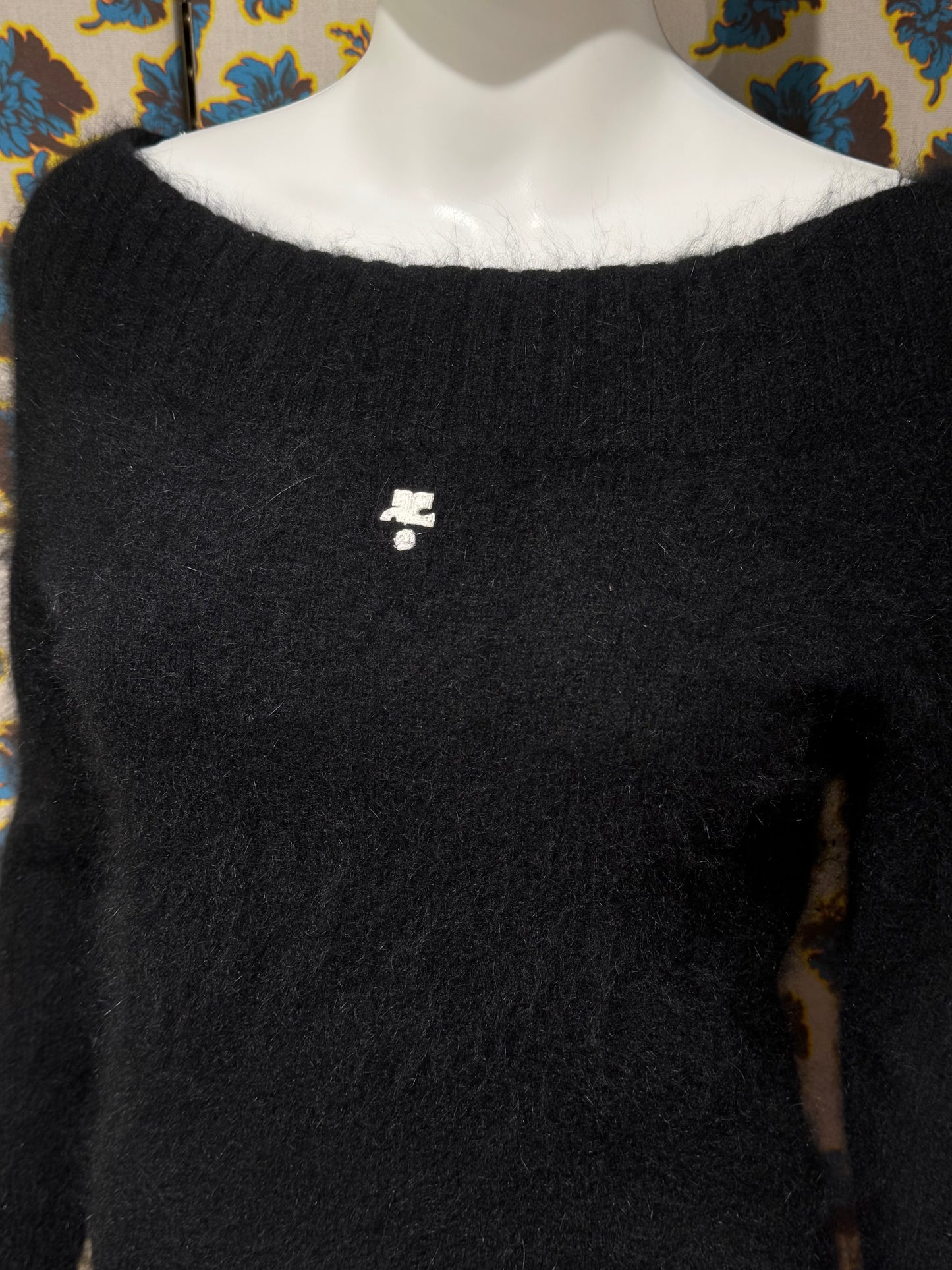 Courréges Black Angora Sweater Dress