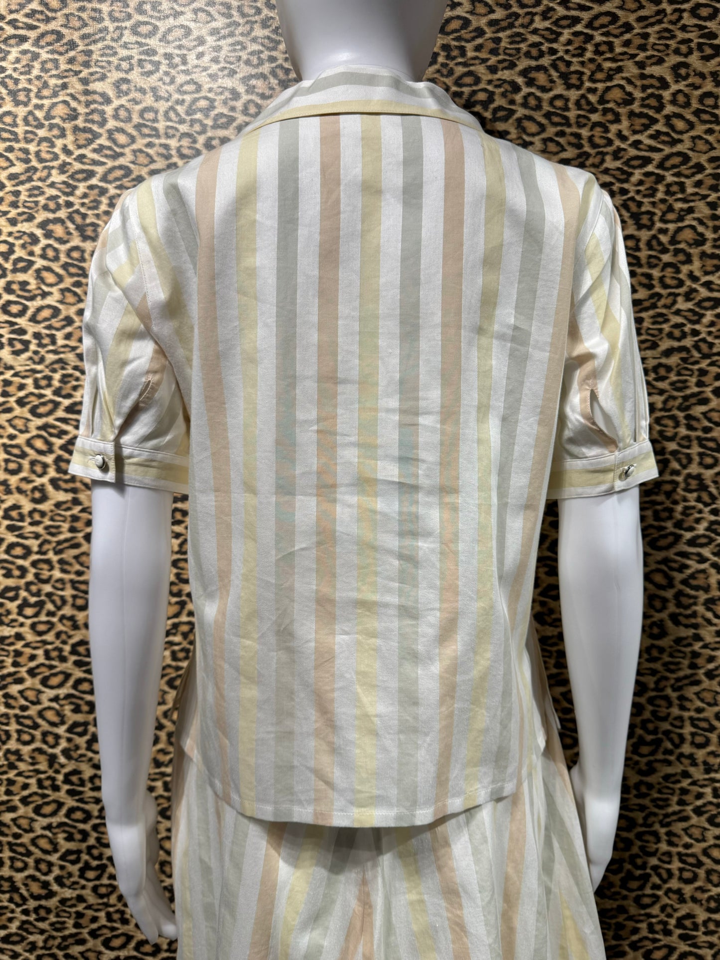 Courrèges Striped Skirt Set