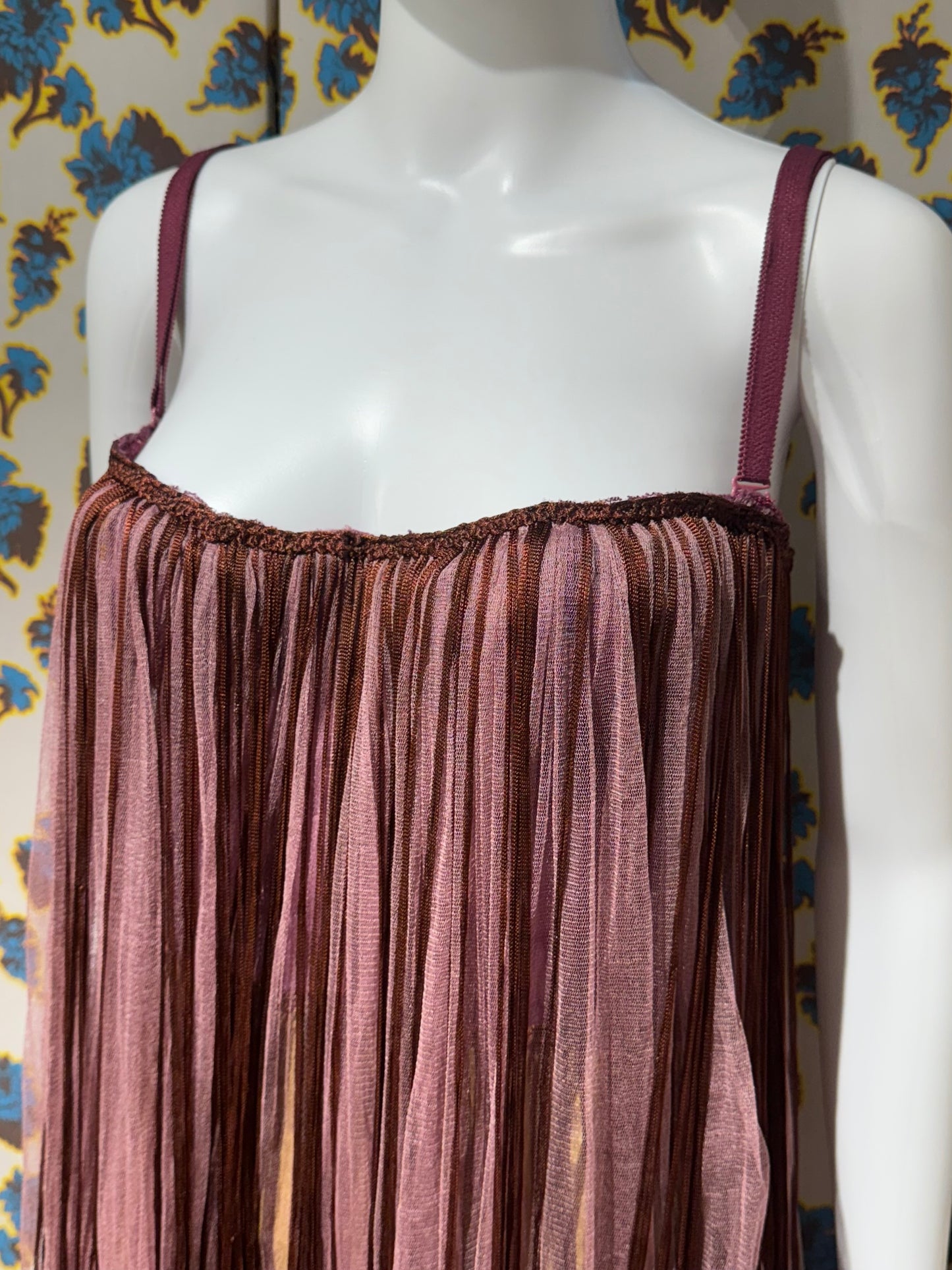 La Petite Salope Mauve Fringe Corset Dress