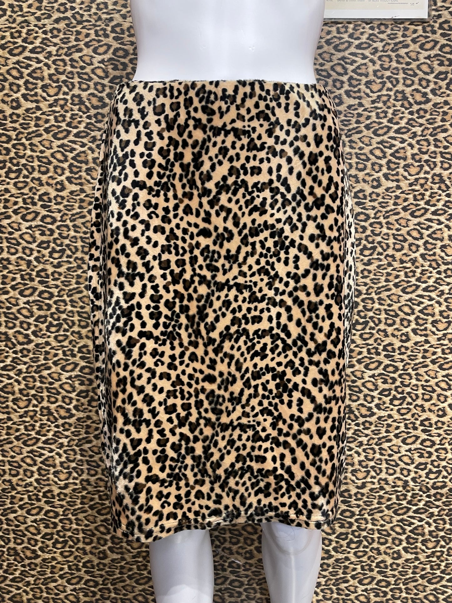 Early 1990’s Cheetah Velvet Skirt