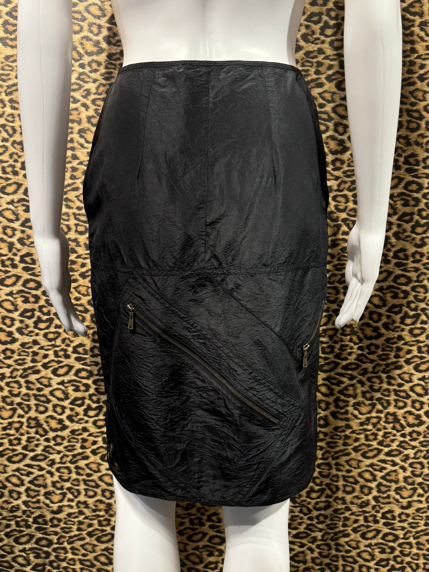 Yves Saint Laurent Silk Cargo Skirt