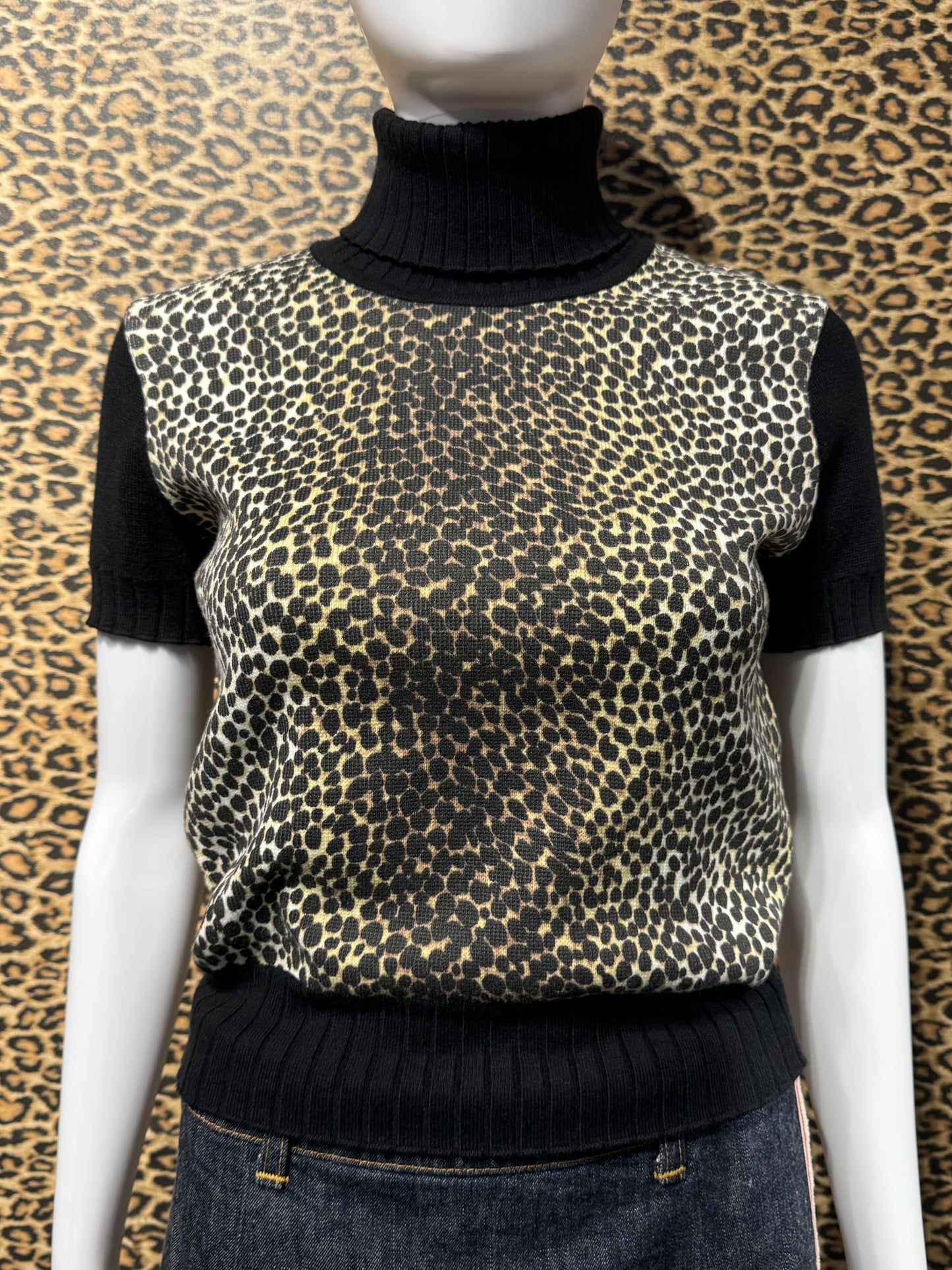 D&G Cheetah Knit Turtleneck