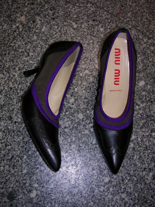 Miu Miu Wingtip Pumps 36.5