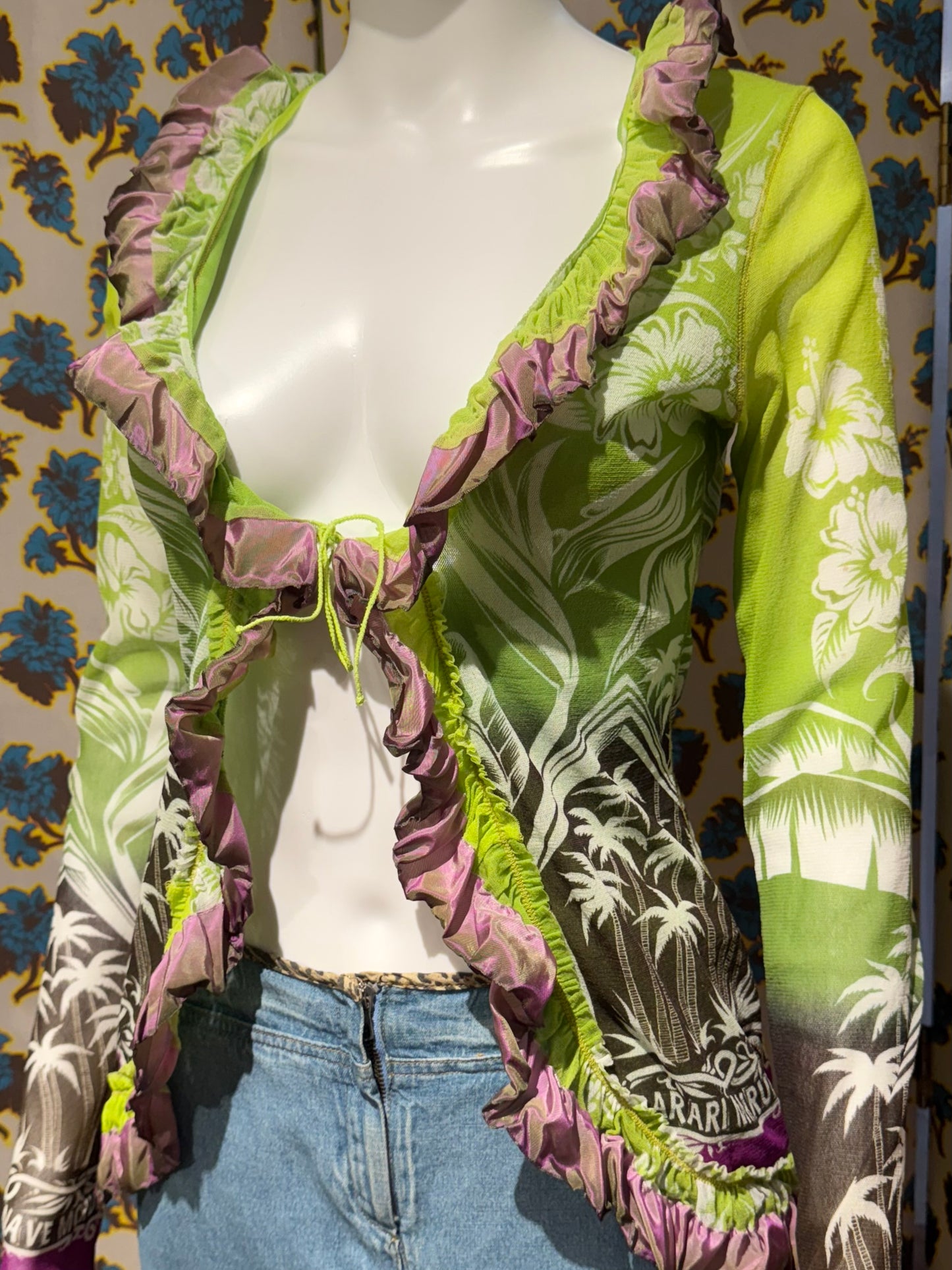 Jean Paul Gaultier Tropical Mesh Top