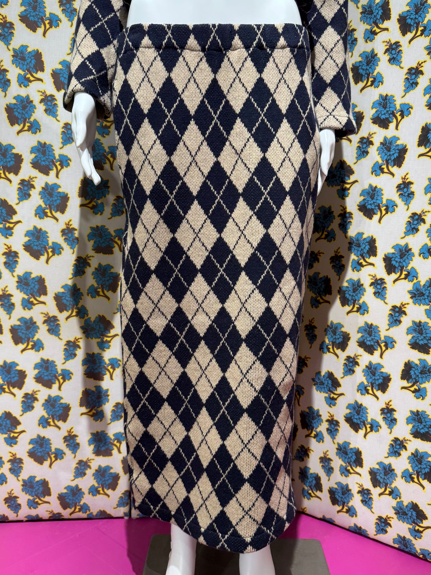 Comme des Garçons 1996 Argyle Wool Skirt Set