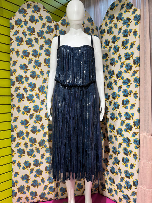 La Petite Salope Blue Sequin Corset Dress
