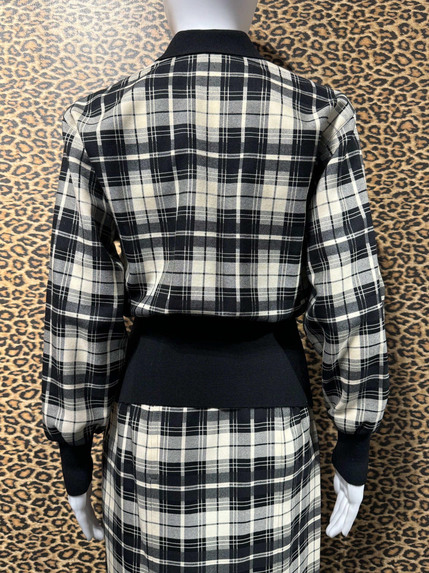 Courrèges Black and White Plaid Set