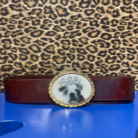 Moschino Jeans Bulldog Belt