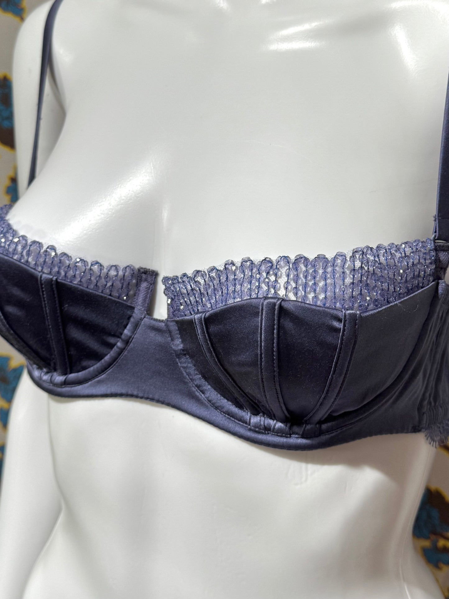 La Perla Periwinkle Beaded Bra