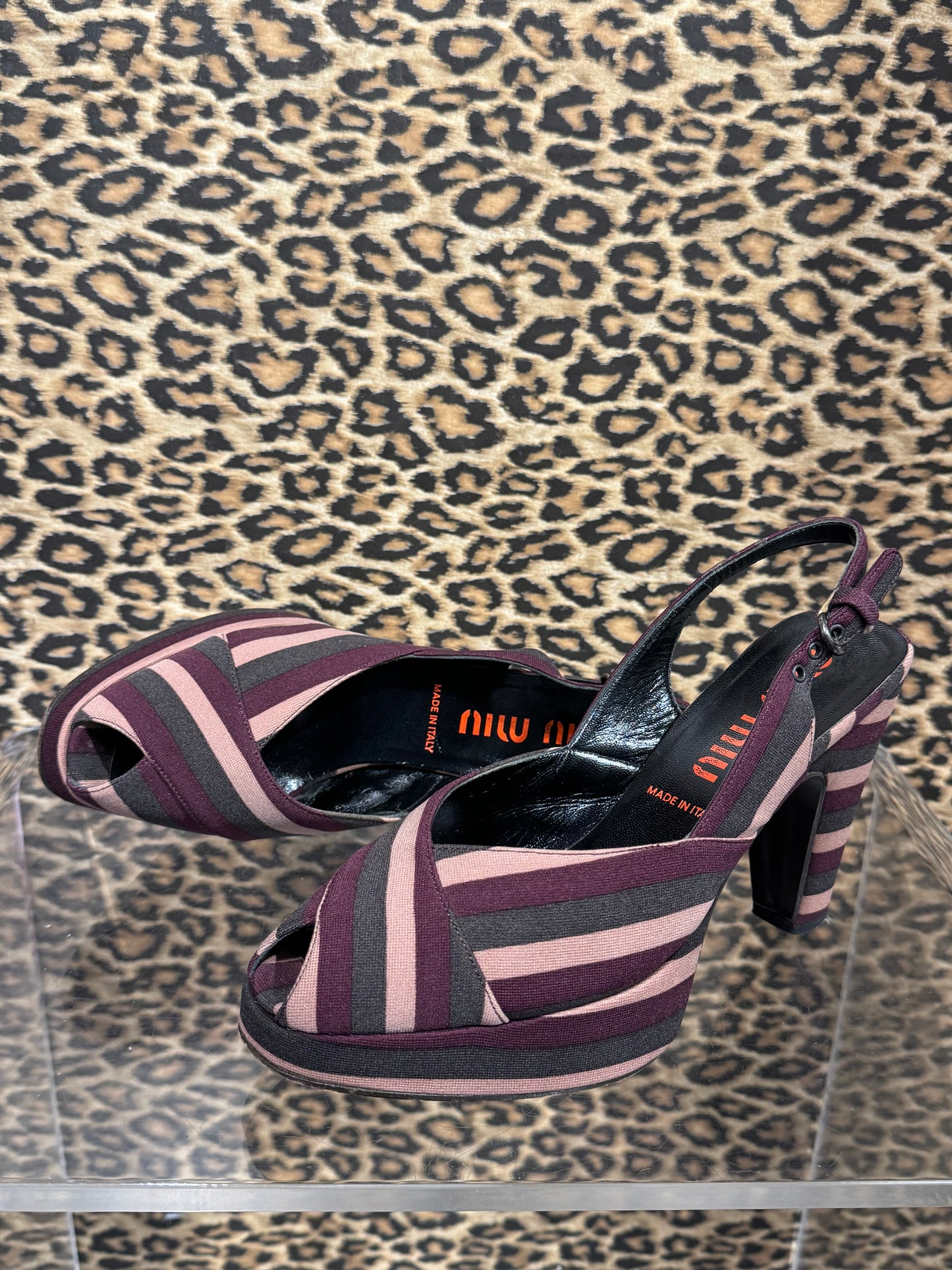 Miu Miu F/W 2000 Striped Pumps 38