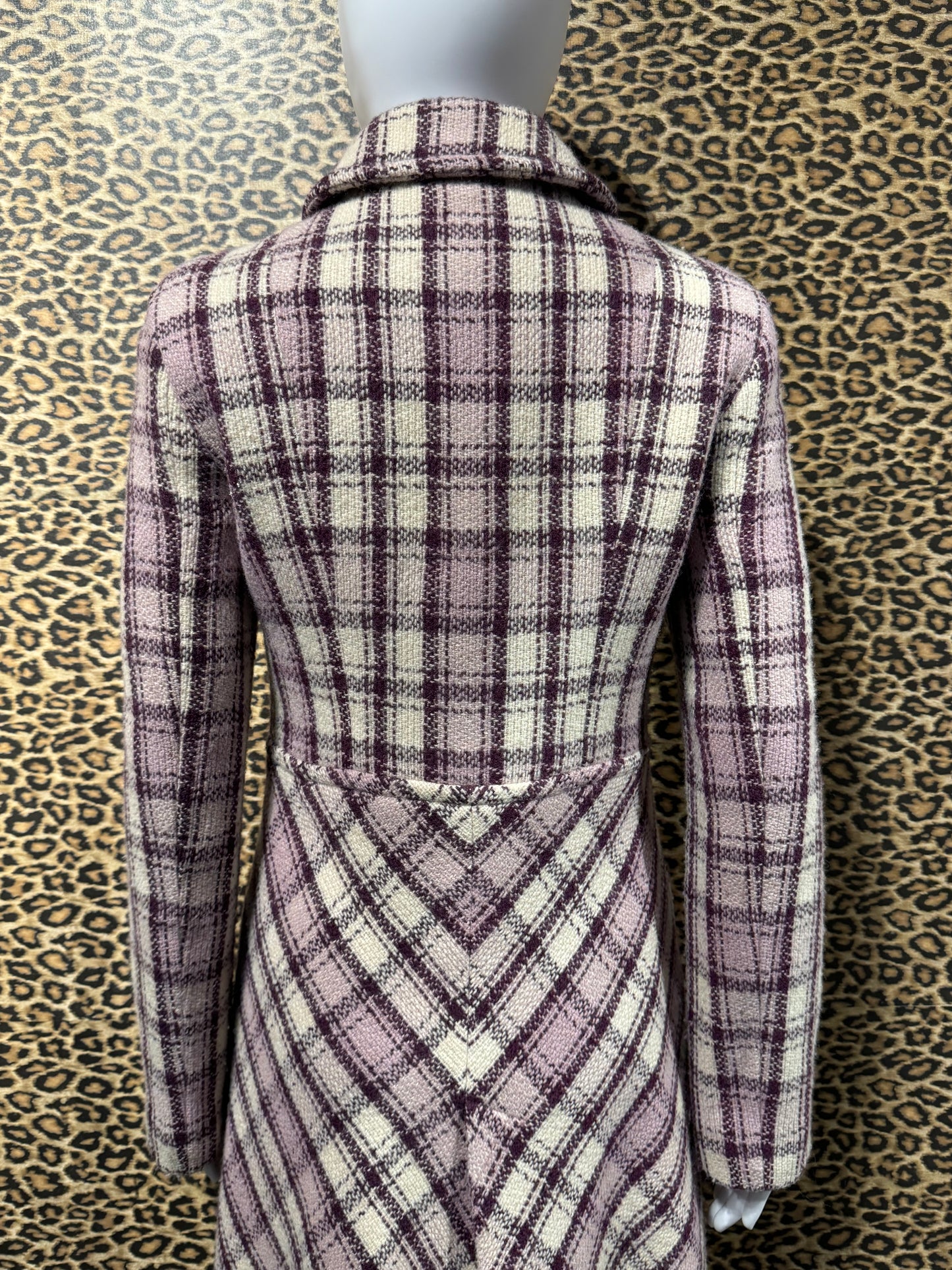 Miss Sixty Purple Plaid Coat