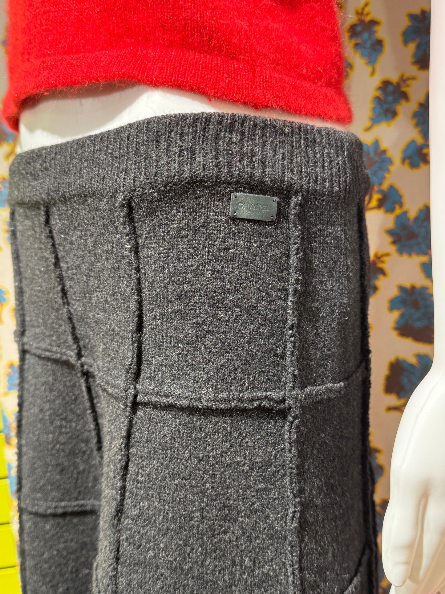 Chanel F/W 2000 Grey Wool Skirt