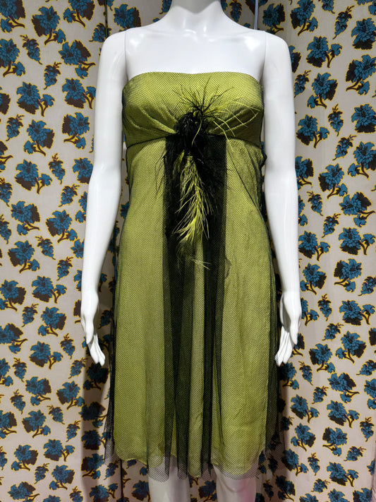 Tuleh S/S 2006 Green Silk Fishnet Dress