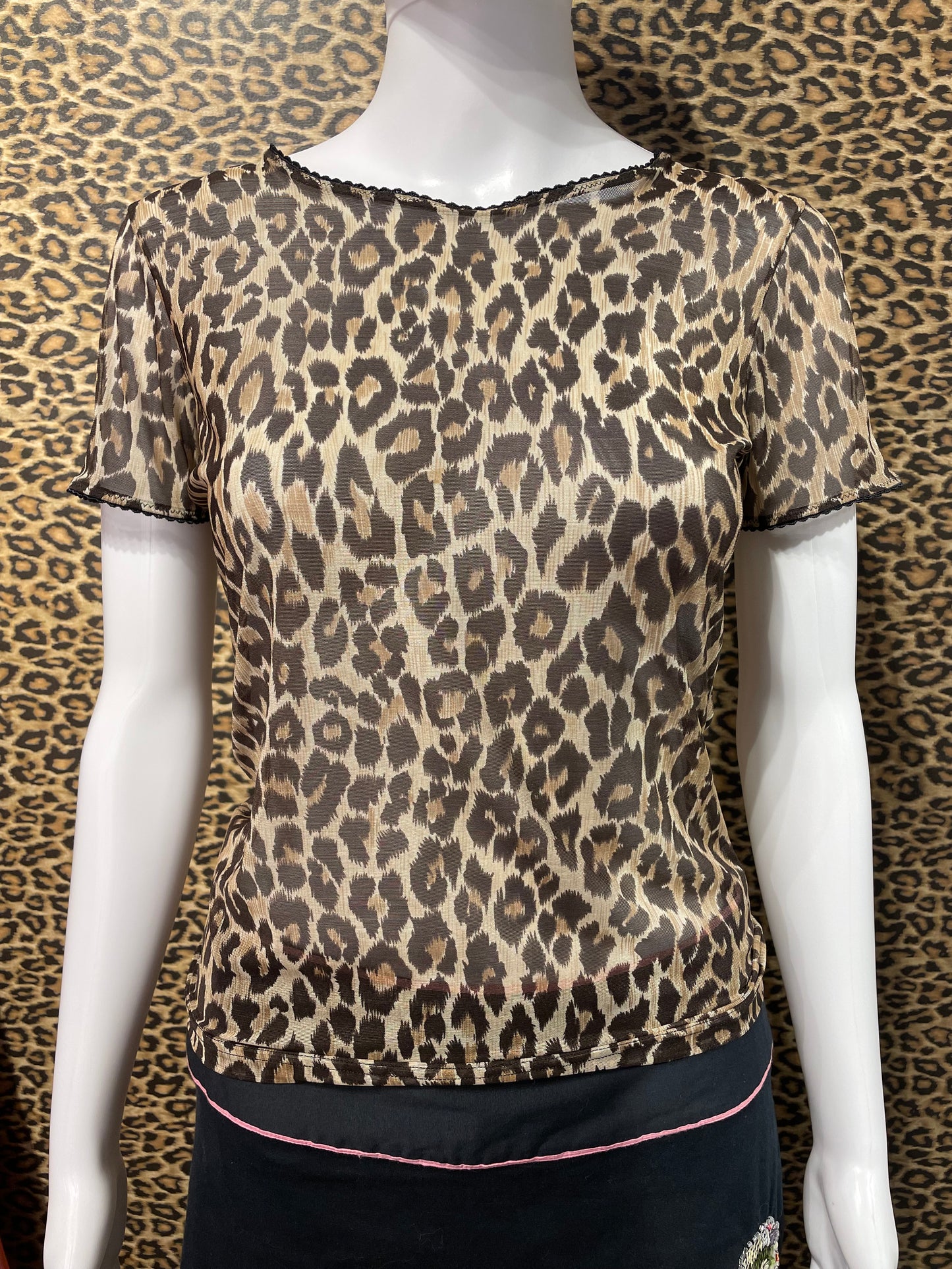 Dolce & Gabbana Cheetah Mesh Top