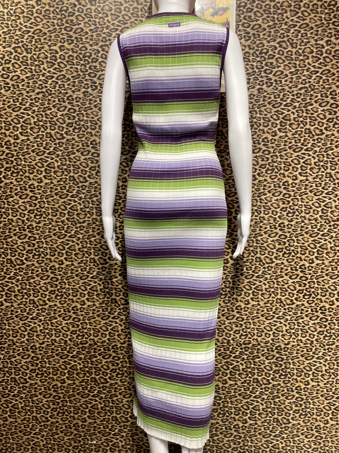 Miss Sixty Striped Knit Maxi Dress