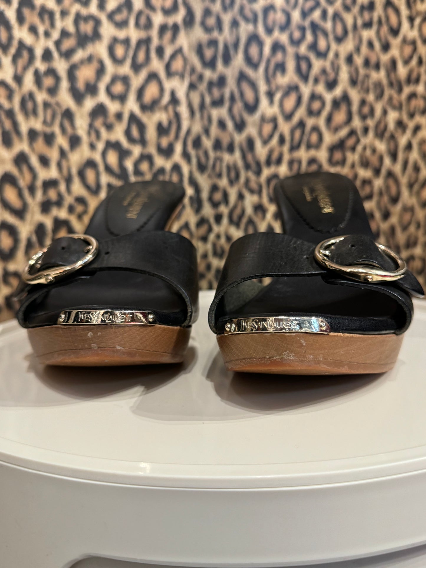 YSL Leather Clogs 37