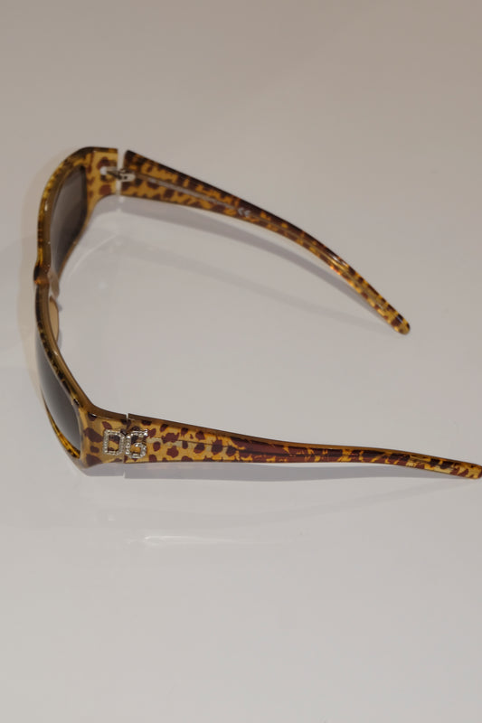 D&G Leopard Rhinestone Sunglasses
